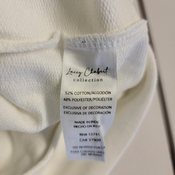 Lacey Chabert Collection Big As The Sky Sweater Plus Size 3X White Pullover - Picture 7 of 7